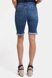 NYDJ Briella 10 Inch Denim Shorts In Petite With Roll Cuffs - Valencia Surf