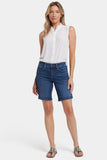 NYDJ Ella Denim Shorts In Petite With Side Slits - Rio Rapids