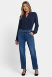 NYDJ Brooke Loose Straight Jeans In Petite With Super High Rise - Opera Blue