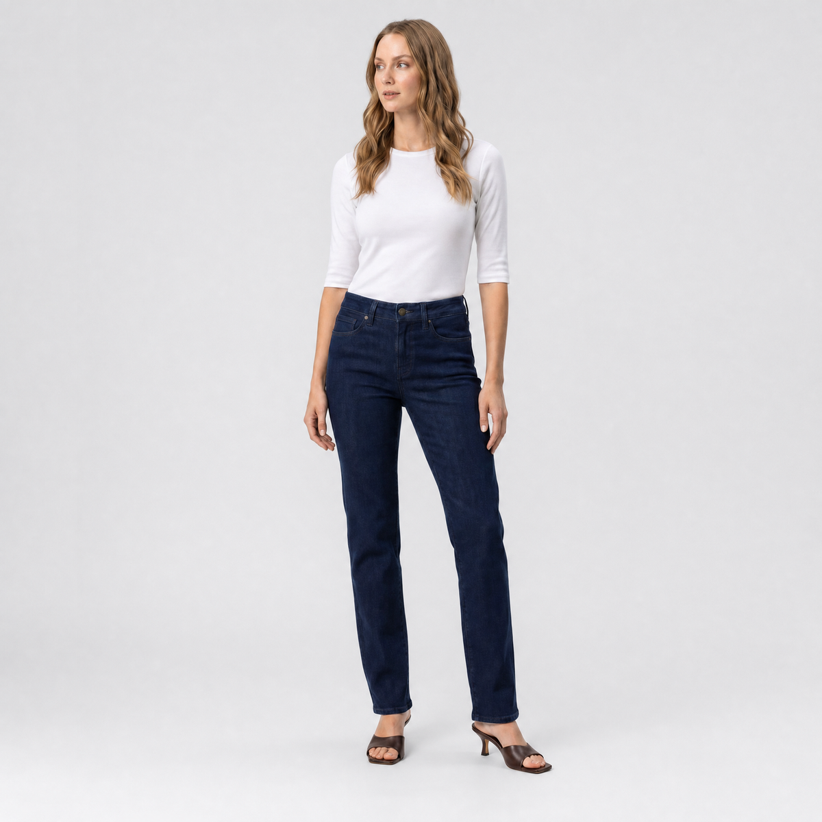 NYDJ Marilyn Straight Jeans In Petite  - Rinse