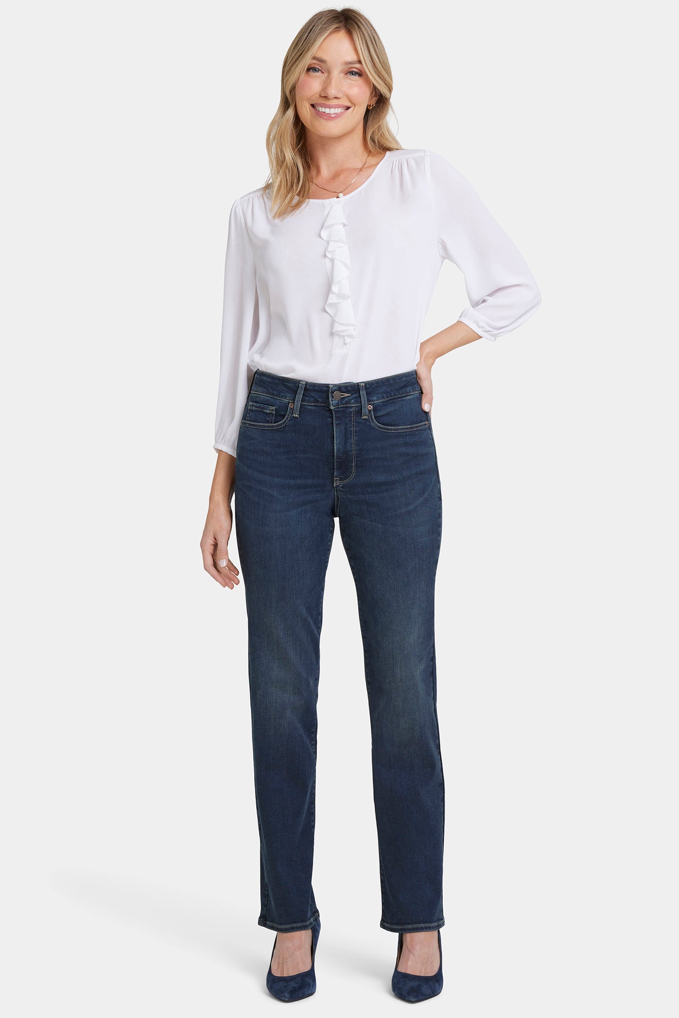 NYDJ Marilyn Straight Jeans In Petite With High Rise And 29