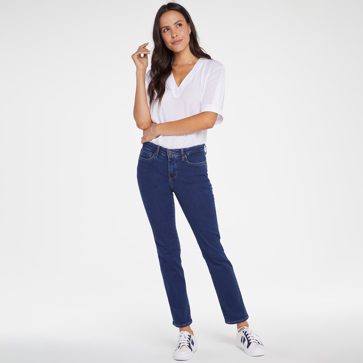 Sheri Slim Jeans In Petite - Quinn Blue | NYDJ