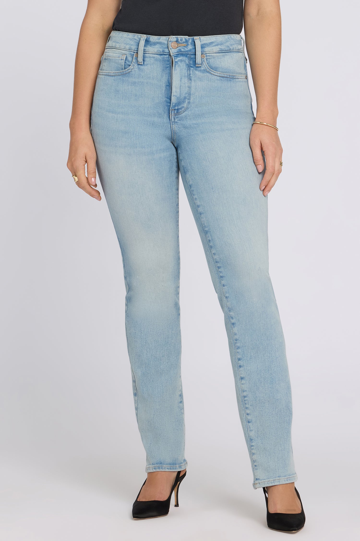 NYDJ Marilyn Straight Jeans In Petite In Re-New™ Denim With High Rise And 29