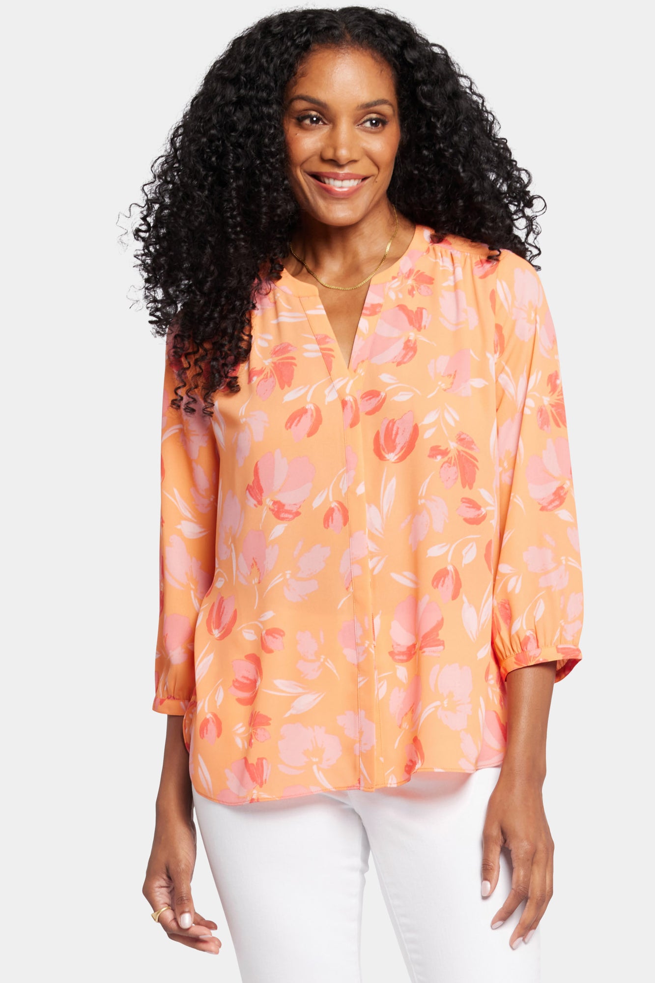 NYDJ Pintuck Blouse In Petite  - Candace