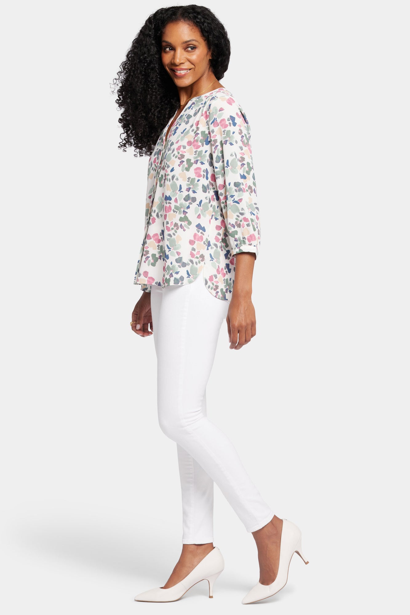 NYDJ Pintuck Blouse In Petite  - Illiana