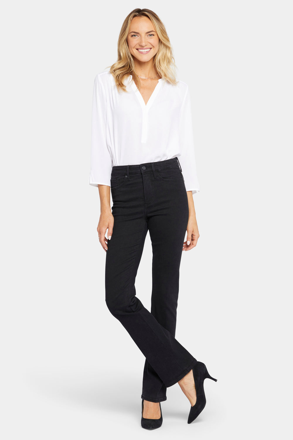 NYDJ Le Silhouette Slim Bootcut Jeans In Petite With High Rise - Stellar
