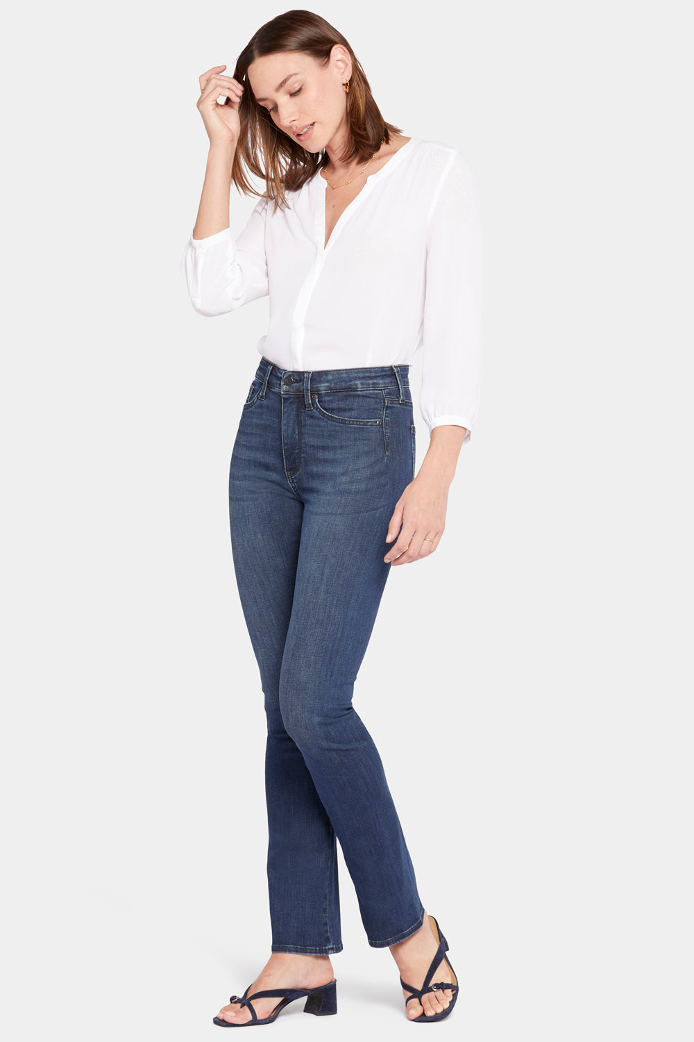 NYDJ Le Silhouette Slim Bootcut Jeans In Petite With High Rise - Precious