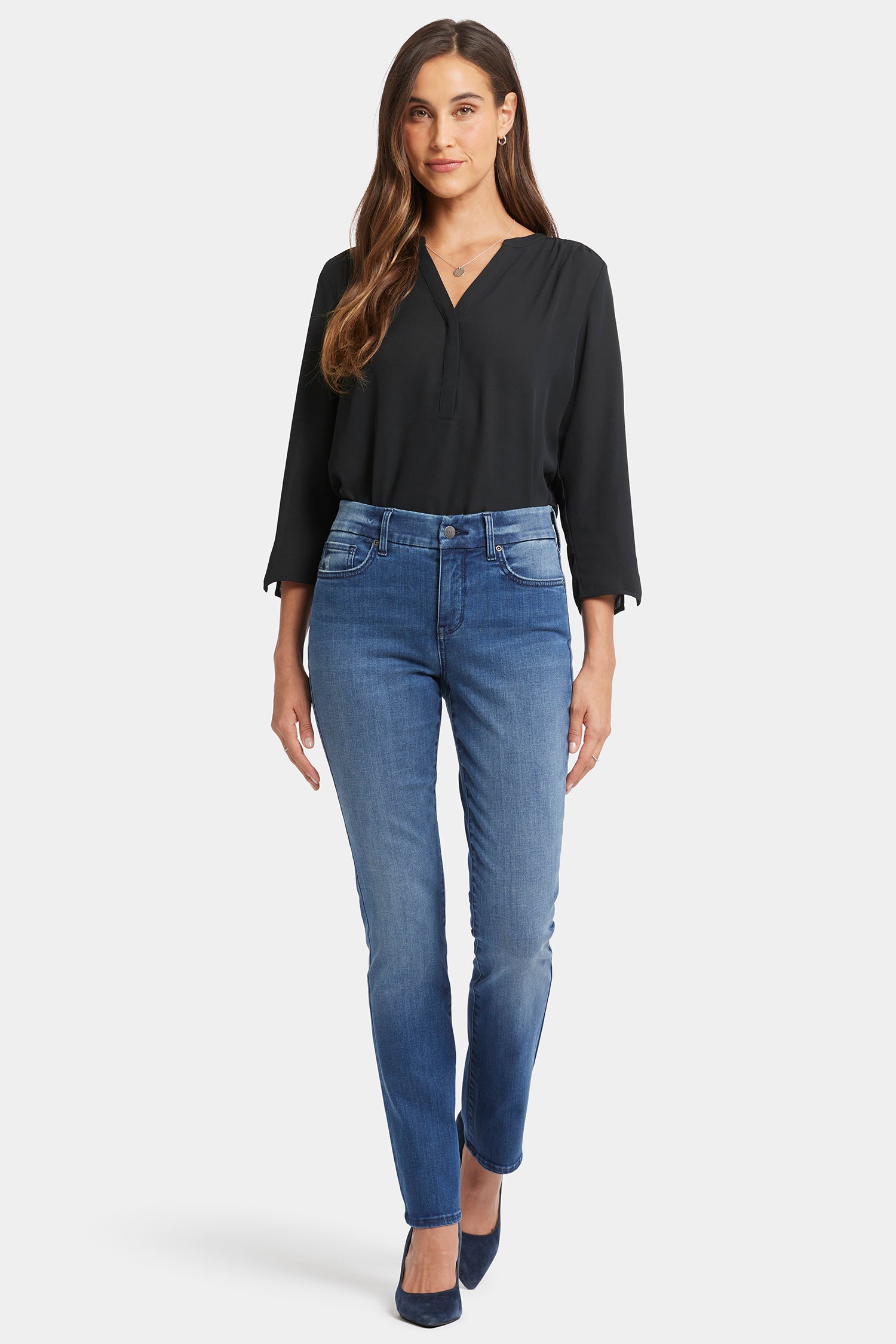 Waist-Match™ Sheri Slim Jeans In Petite - Cascade Wave Blue