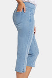 NYDJ Dakota Crop Pull-On Jeans In Petite  In Soft-Contour Denim™ With Side Slits - Corfu