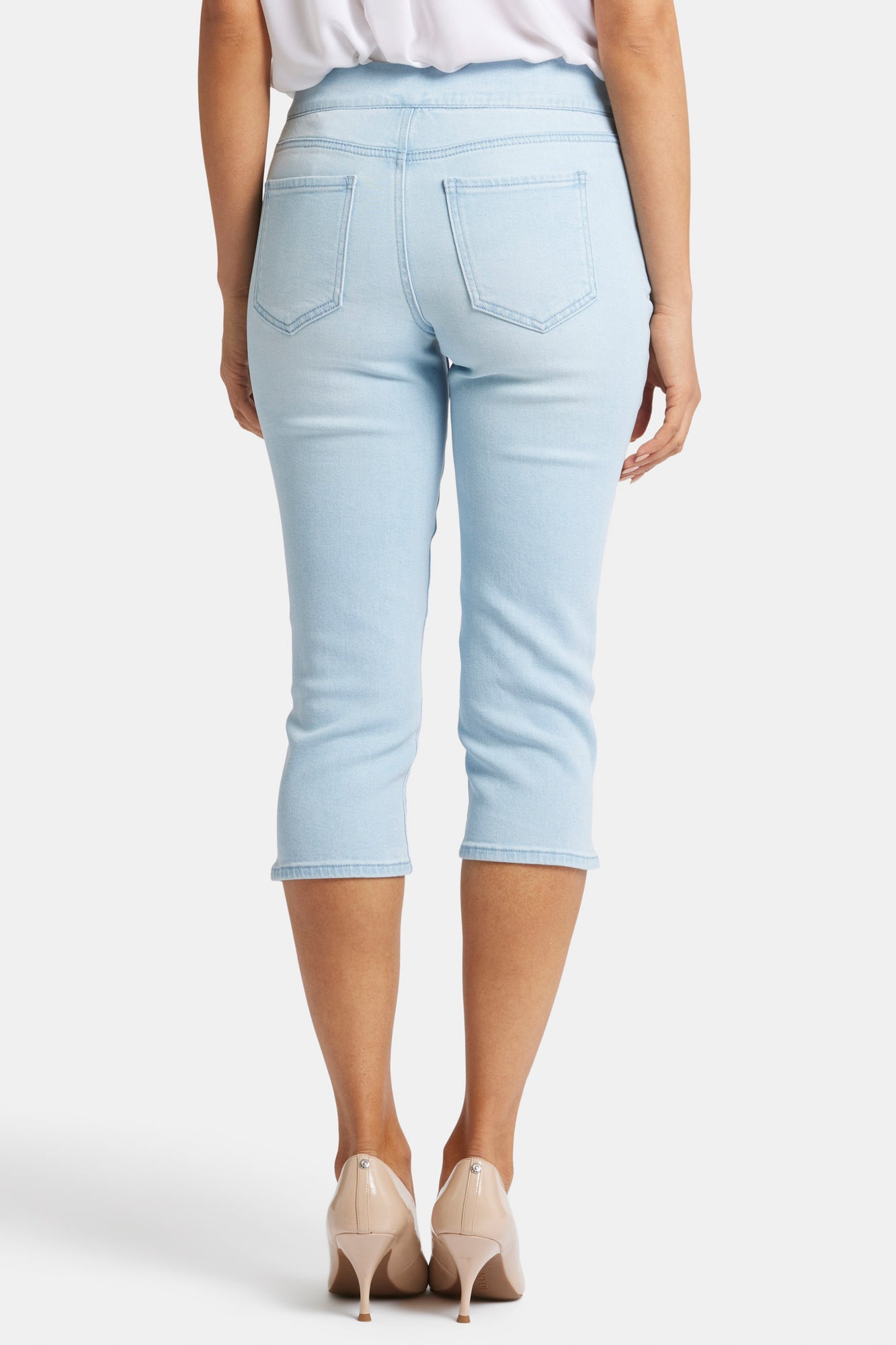 NYDJ Dakota Crop Pull-On Jeans In Petite  In Soft-Contour Denim™ With Side Slits - Oceanfront