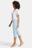 NYDJ Dakota Crop Pull-On Jeans In Petite  In SSoft-Contour Denim™ With Side Slits - Oceanfront