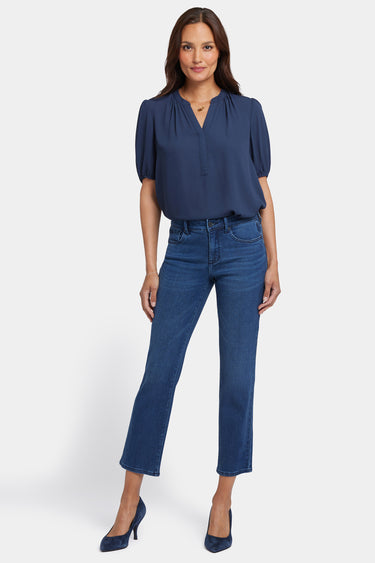 NYDJ Marilyn Straight Ankle Jeans In Petite In Soft-Contour Denim™ - Ibiza Blues