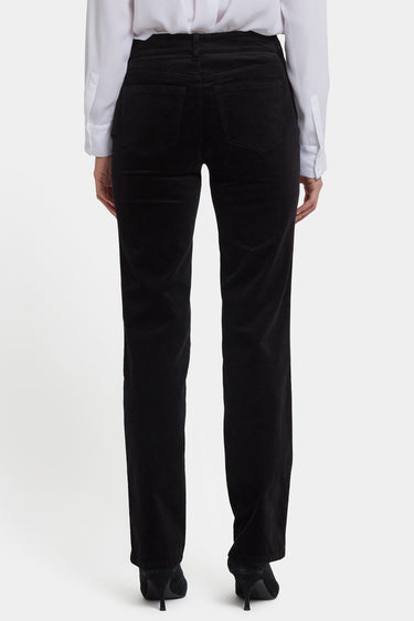 NYDJ Marilyn Straight Pants In Petite In Velveteen - Black