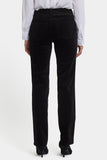 NYDJ Marilyn Straight Pants In Petite In Velveteen - Black