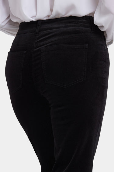 NYDJ Marilyn Straight Pants In Petite In Velveteen - Black