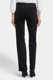 NYDJ Marilyn Straight Pants In Petite  In Velveteen - Black