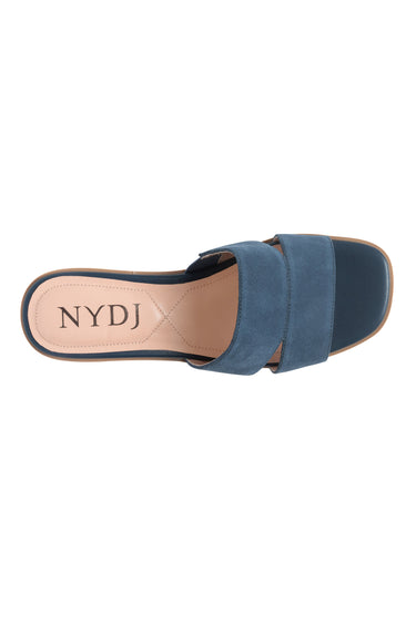 NYDJ Raizy Wedge Sandals In Suede - Navy