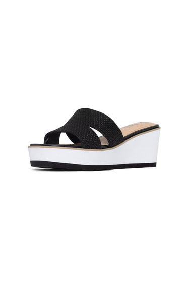 NYDJ Raizy Wedge Sandals In Jute - Black