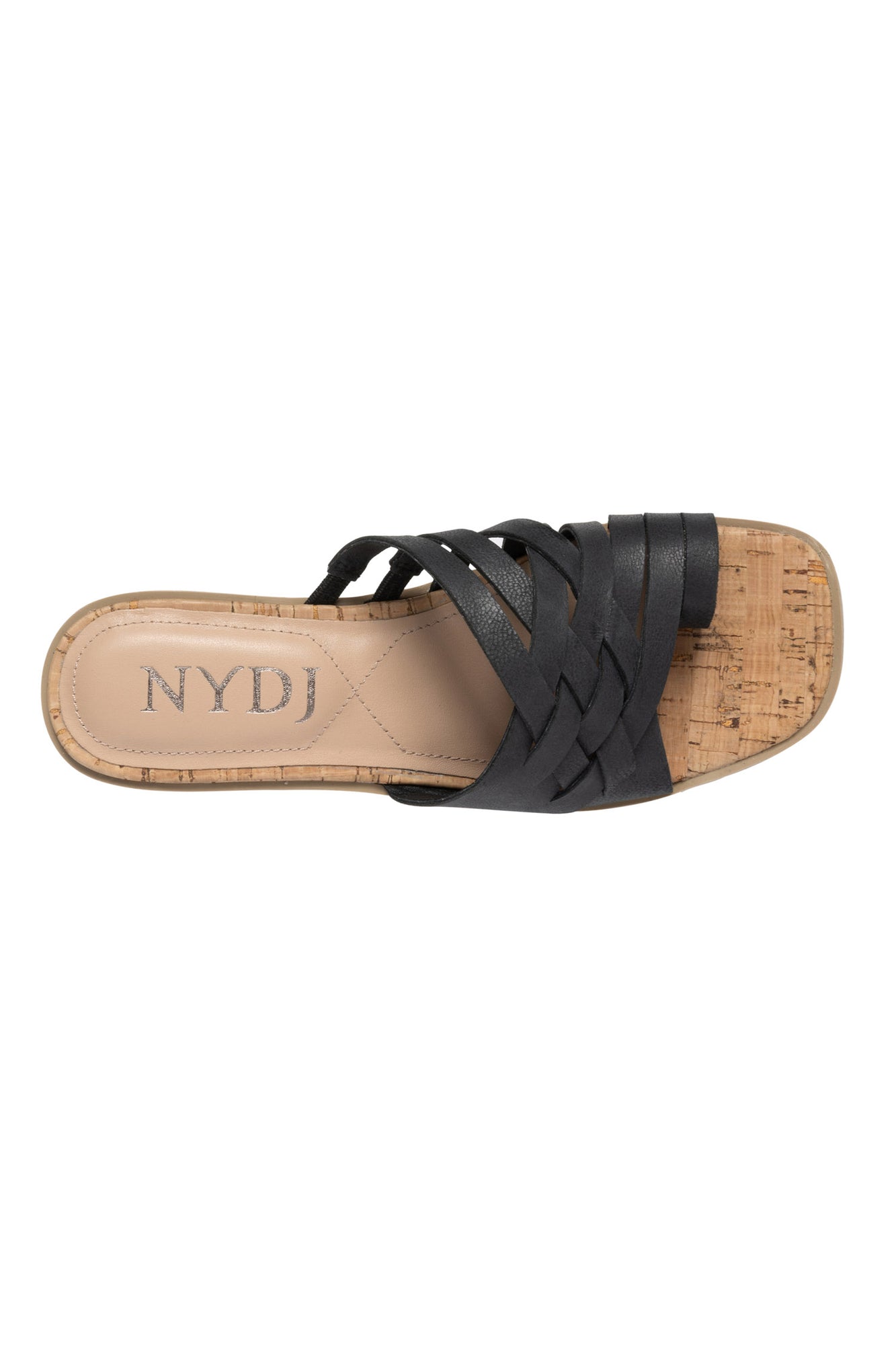 NYDJ Reesie Wedge Sandals In Leather - Black