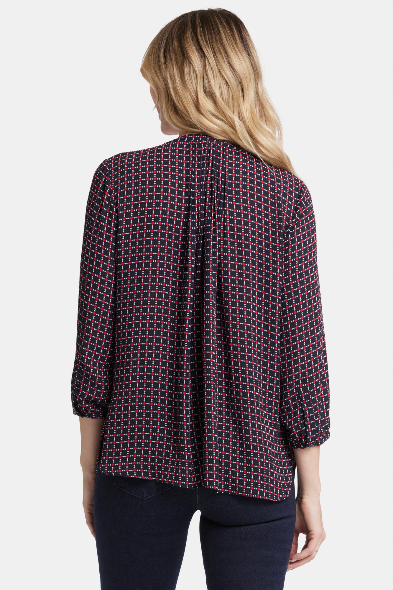 NYDJ Pintuck Blouse  - Starlet Geo