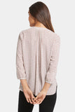 NYDJ Pintuck Blouse  - Graceful Geo