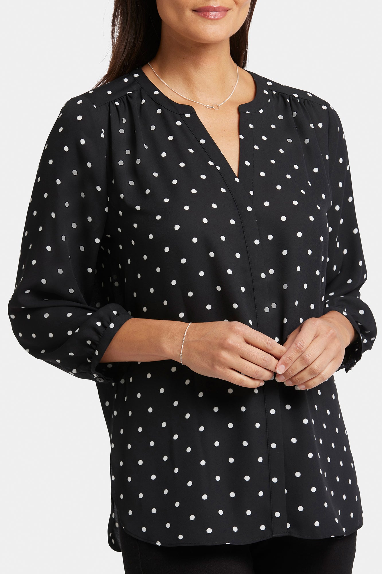 NYDJ Pintuck Blouse  - Celestial Dot