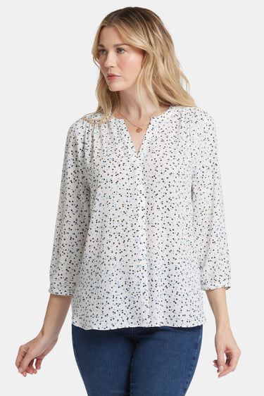 NYDJ Pintuck Blouse  - Sprinkle Dots