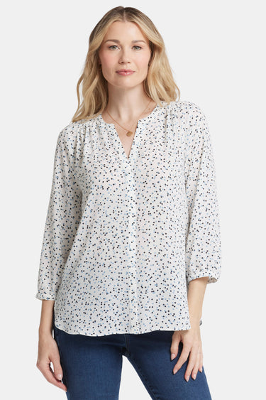 NYDJ Pintuck Blouse  - Sprinkle Dots