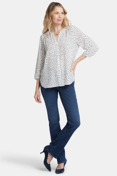 NYDJ Pintuck Blouse  - Sprinkle Dots