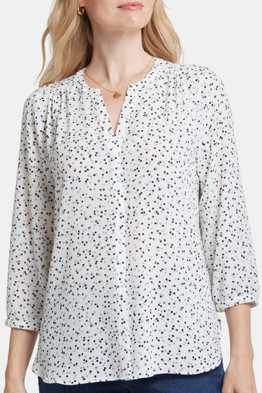 NYDJ Pintuck Blouse  - Sprinkle Dots