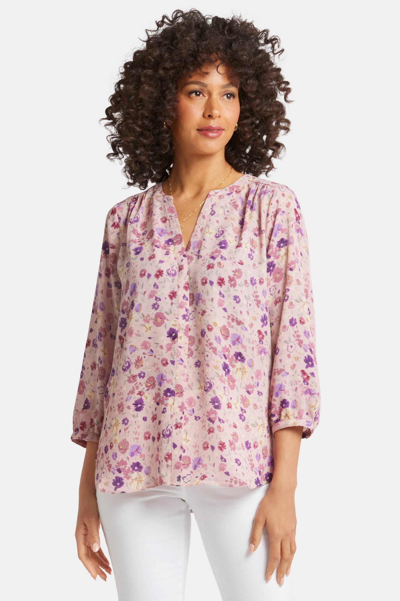 NYDJ Pintuck Blouse  - Meadowood