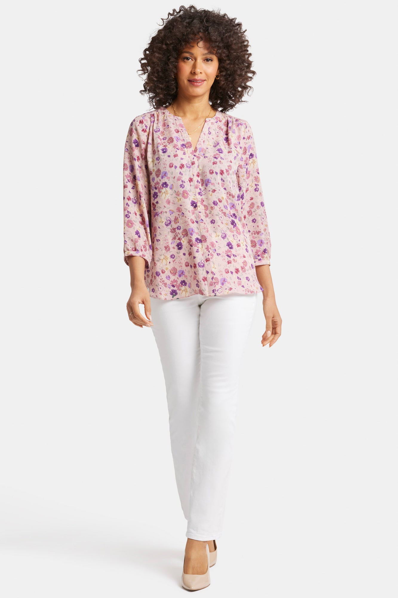 NYDJ Pintuck Blouse  - Meadowood