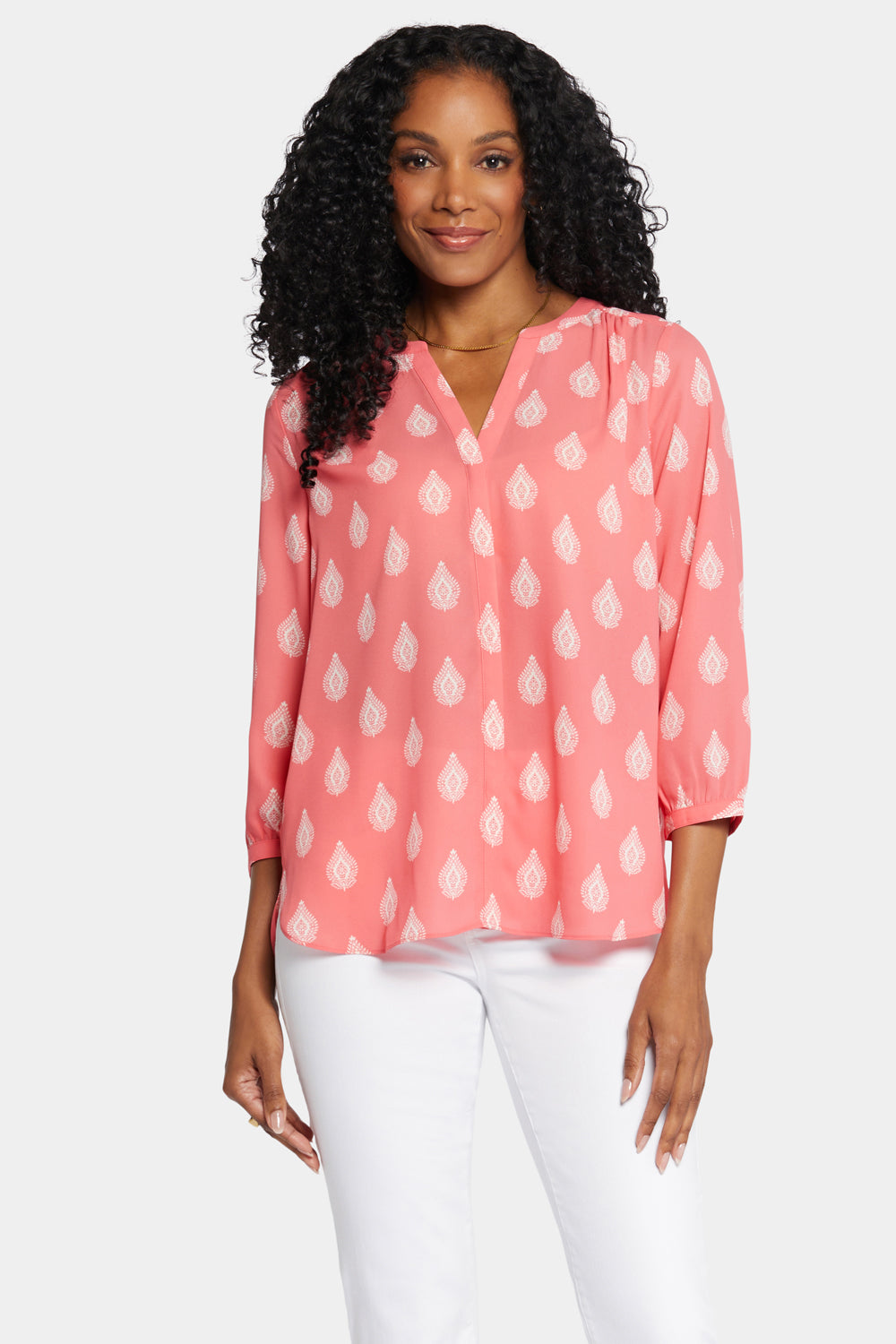 NYDJ Pintuck Blouse  - Pinkland