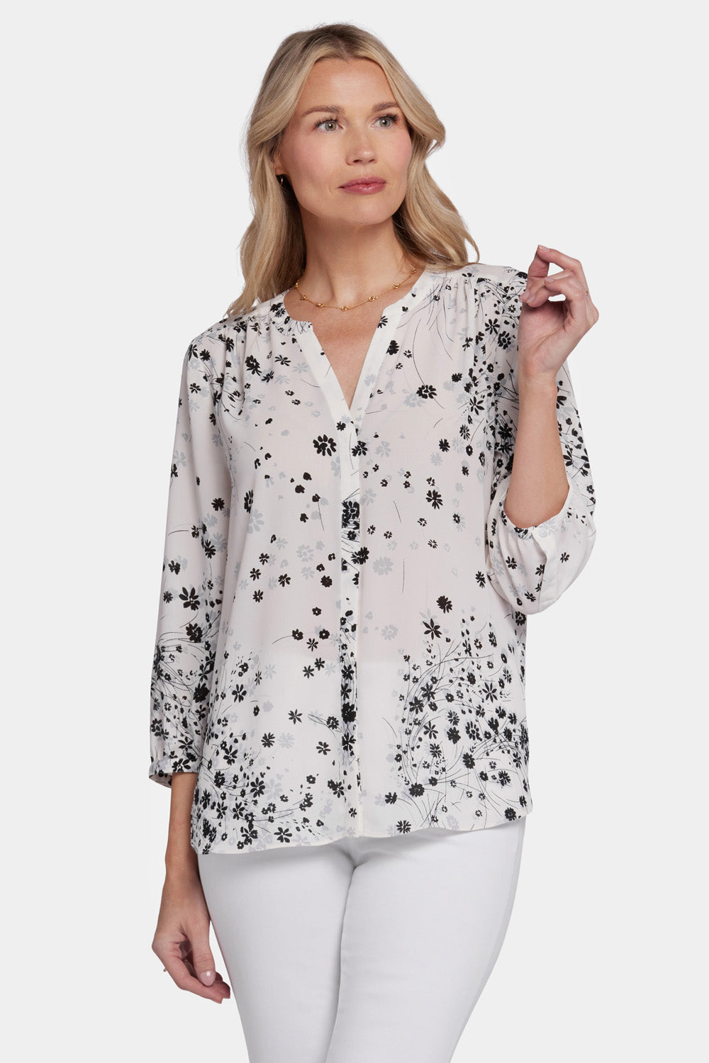 NYDJ Pintuck Blouse  - Rio Vista