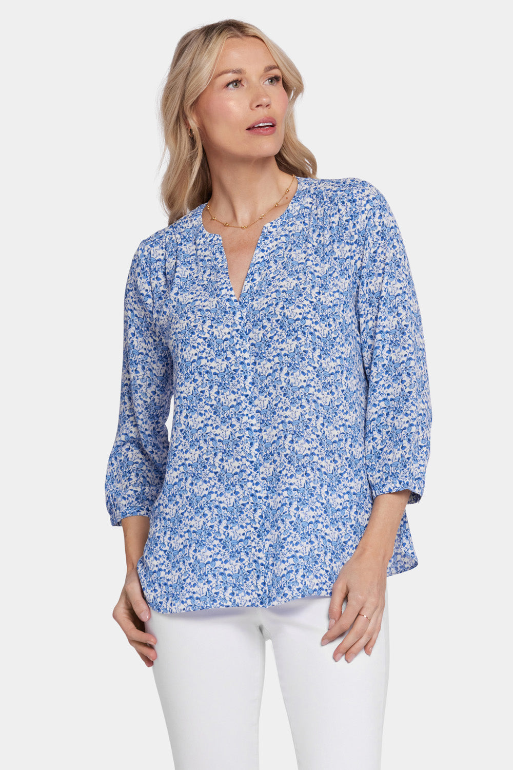 NYDJ Pintuck Blouse  - Olenia