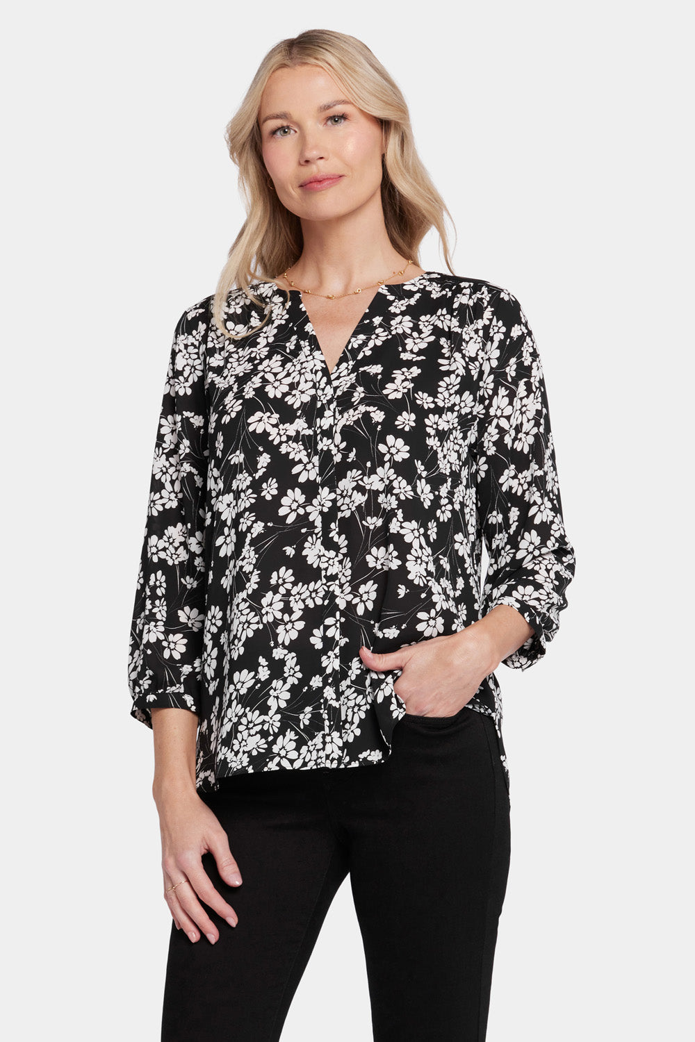 売れ筋商品|||エヌワイディージェイ カットソー トップス レディース Women's Pintuck Blouse Top Meadowood NYDJ Pintuck Blouse | Nordstrom