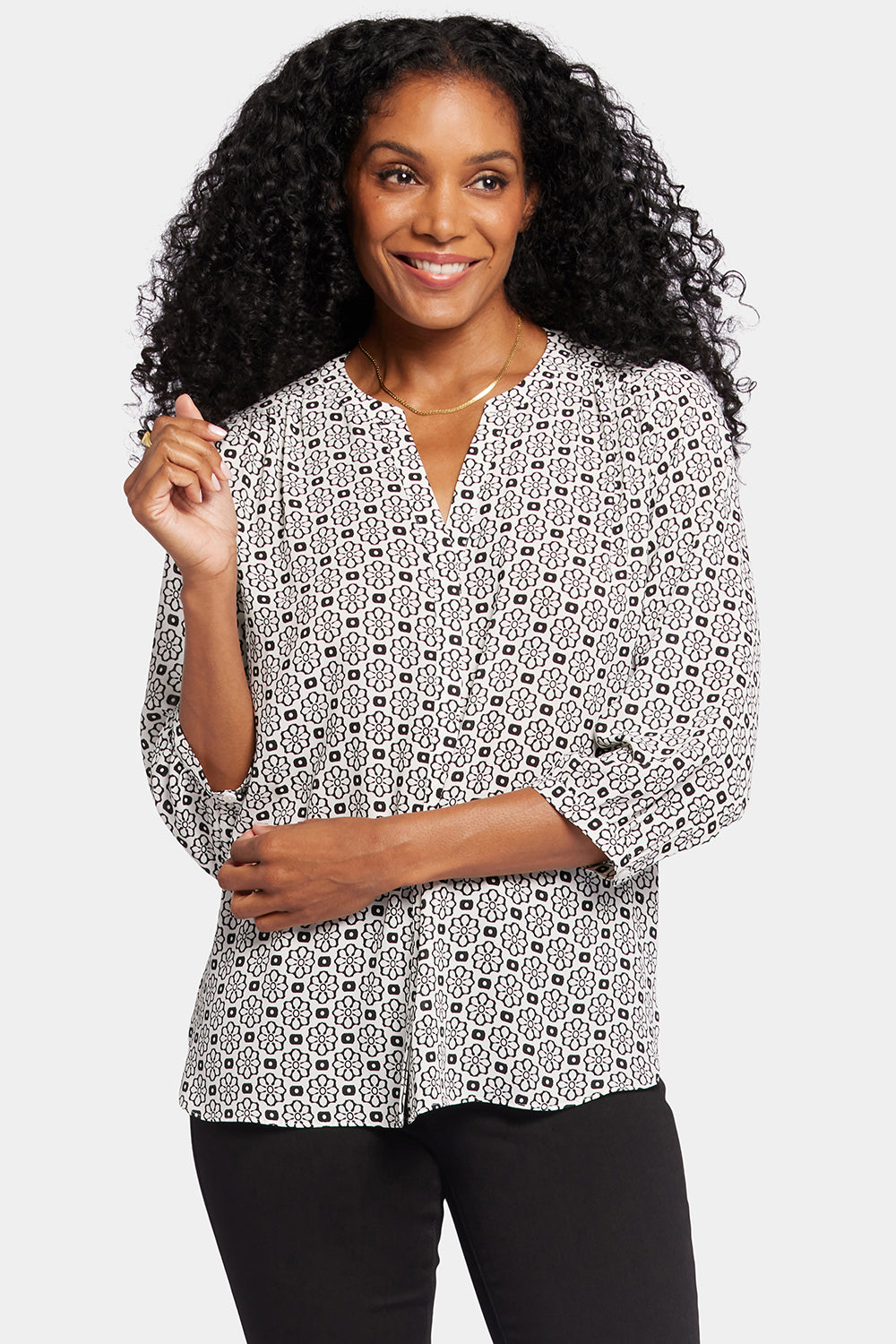 Pintuck Blouse - Thalia White | NYDJ