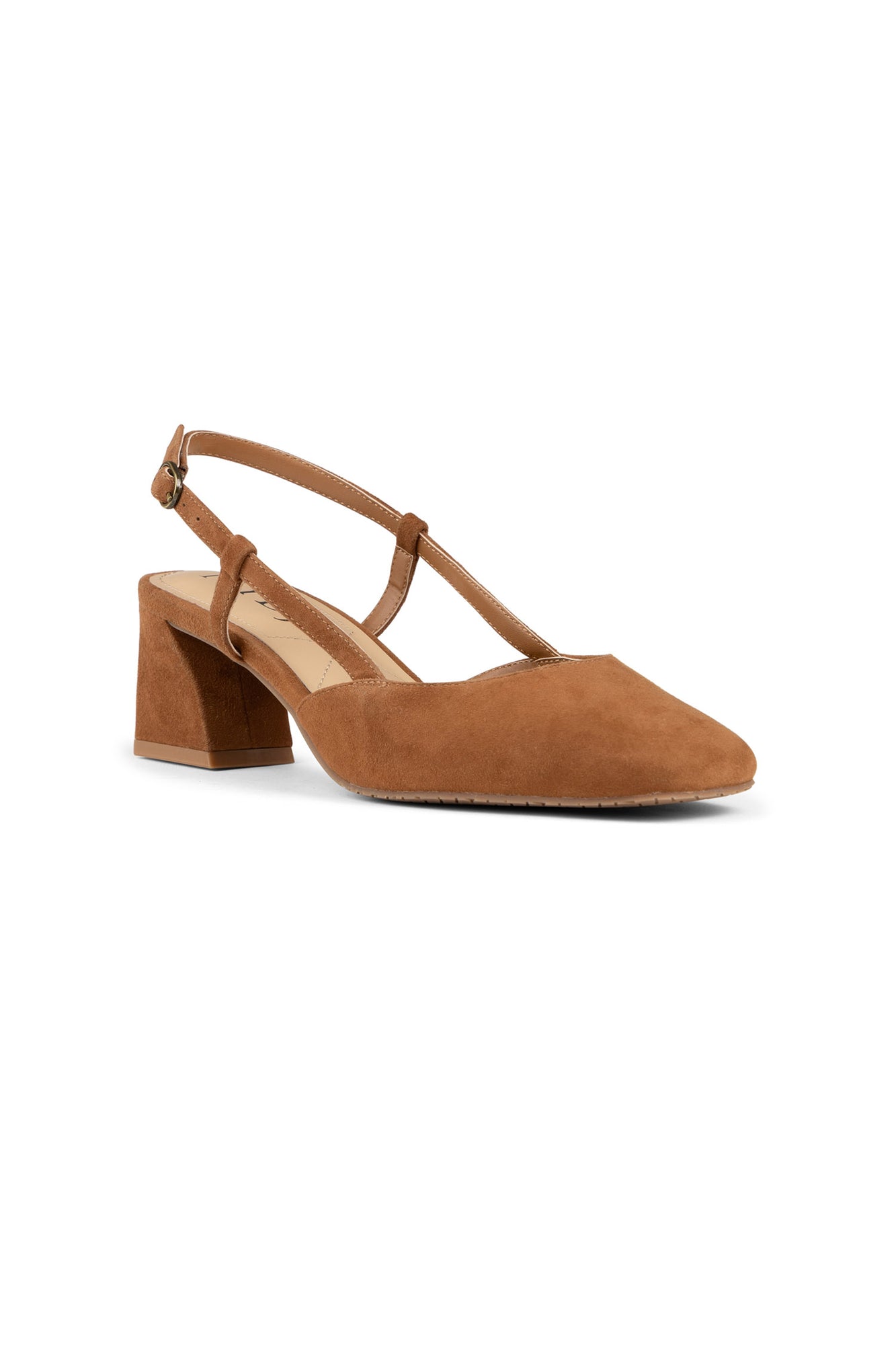 NYDJ Samson Slingback Pumps In Suede - Cognac