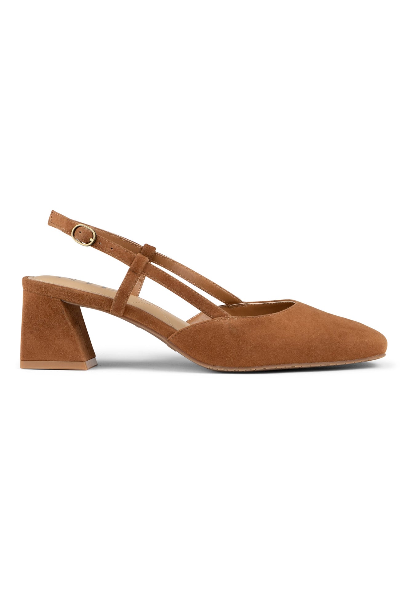 NYDJ Samson Slingback Pumps In Suede - Cognac