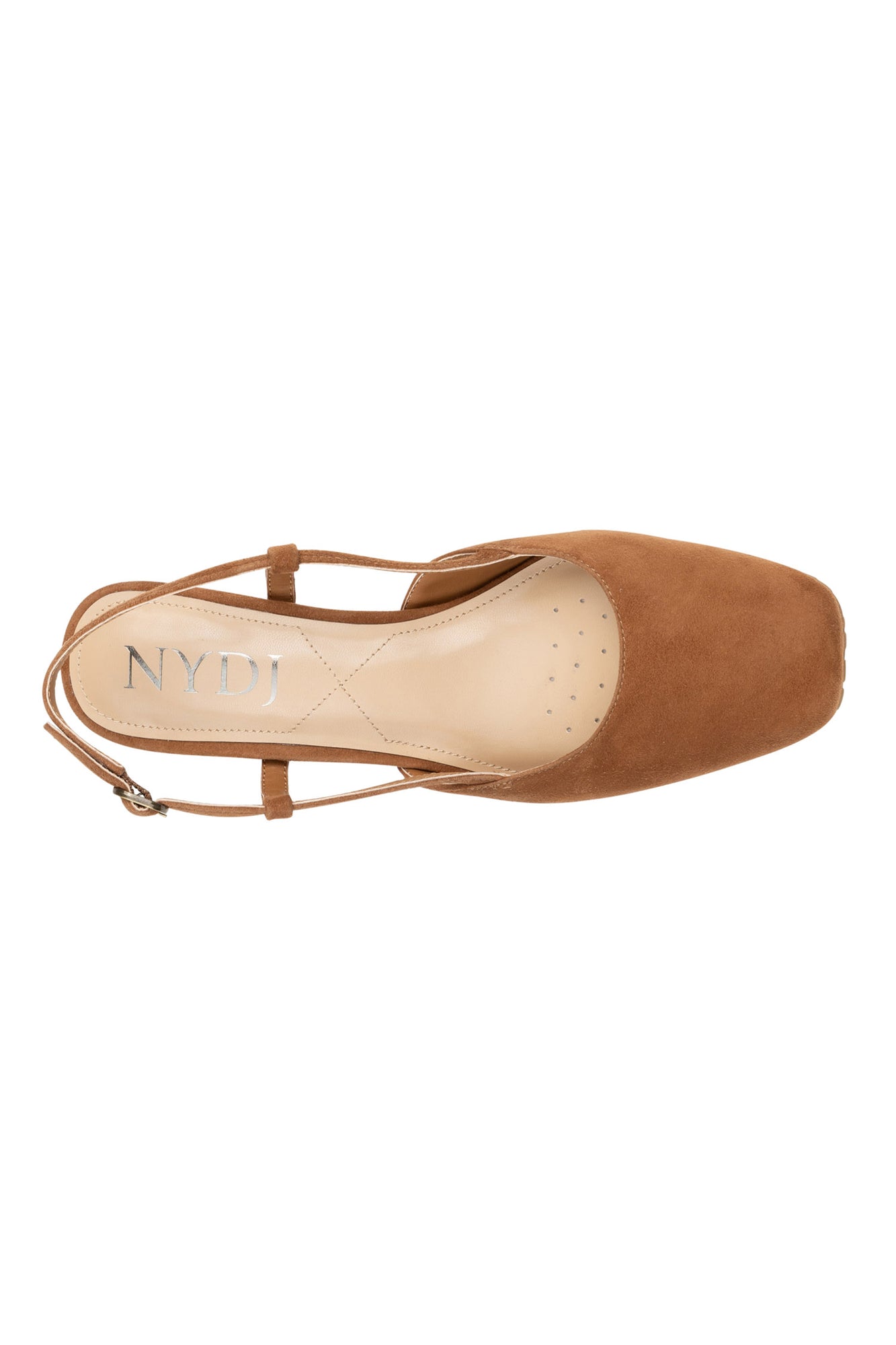 NYDJ Samson Slingback Pumps In Suede - Cognac