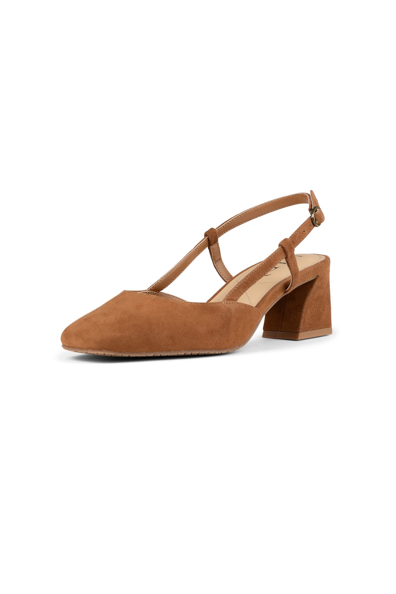 NYDJ Samson Slingback Pumps In Suede - Cognac