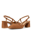 NYDJ Samson Slingback Pumps In Suede - Cognac