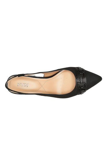 NYDJ Sanya Slingback Heels In BlackLast™ Denim - Black