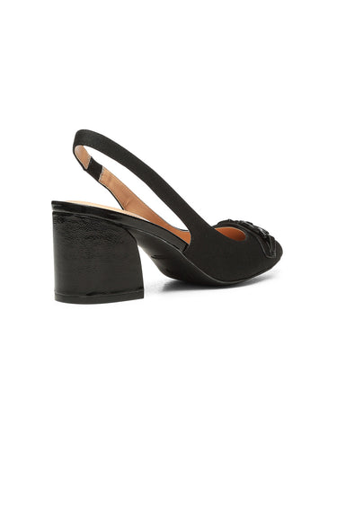 NYDJ Sanya Slingback Heels In BlackLast™ Denim - Black