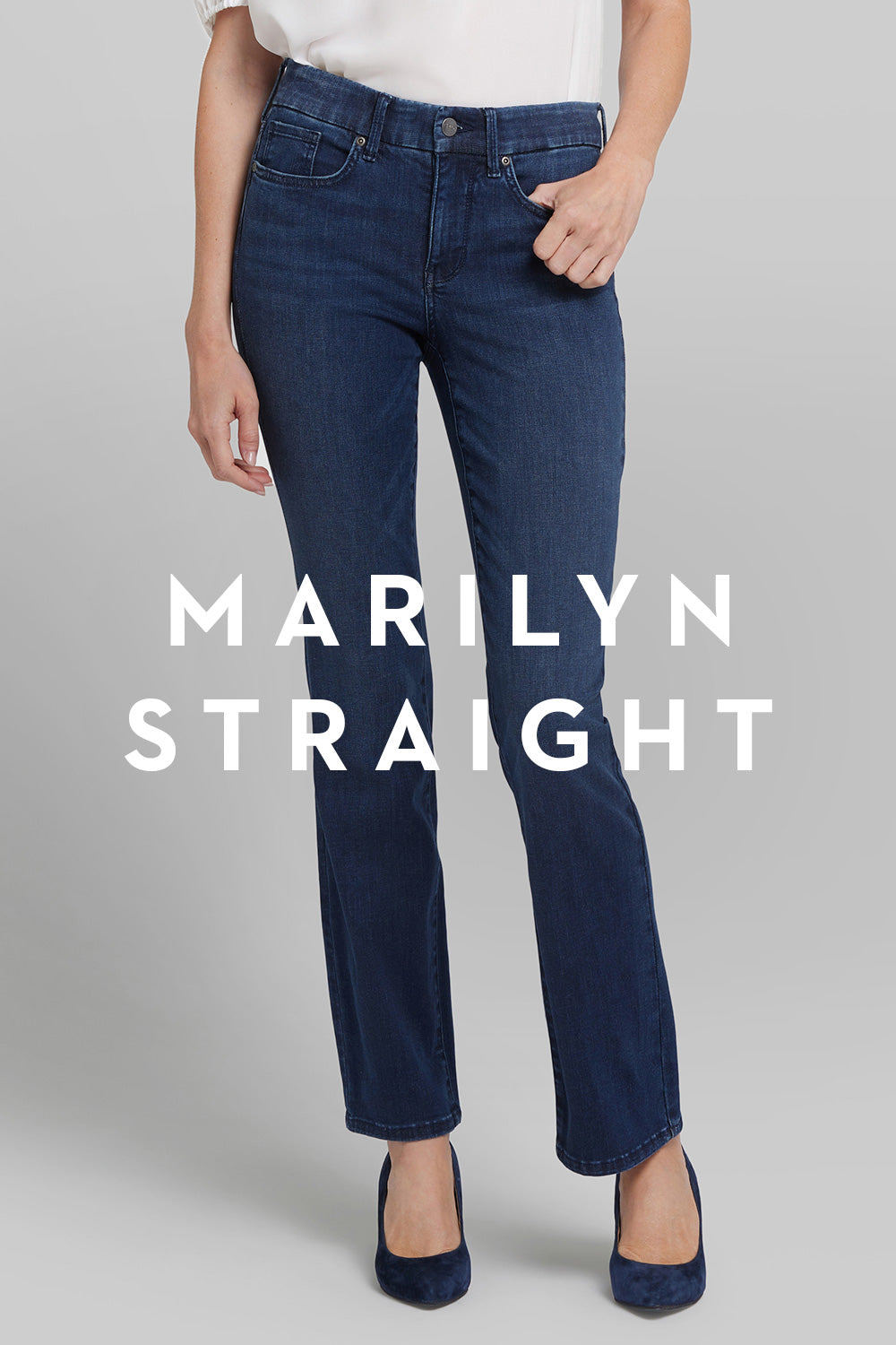 Click here to shop our women's marilyn straight jeans collection.