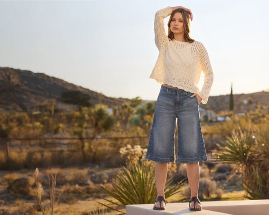 Click here to shop women's crop + capri jeans.