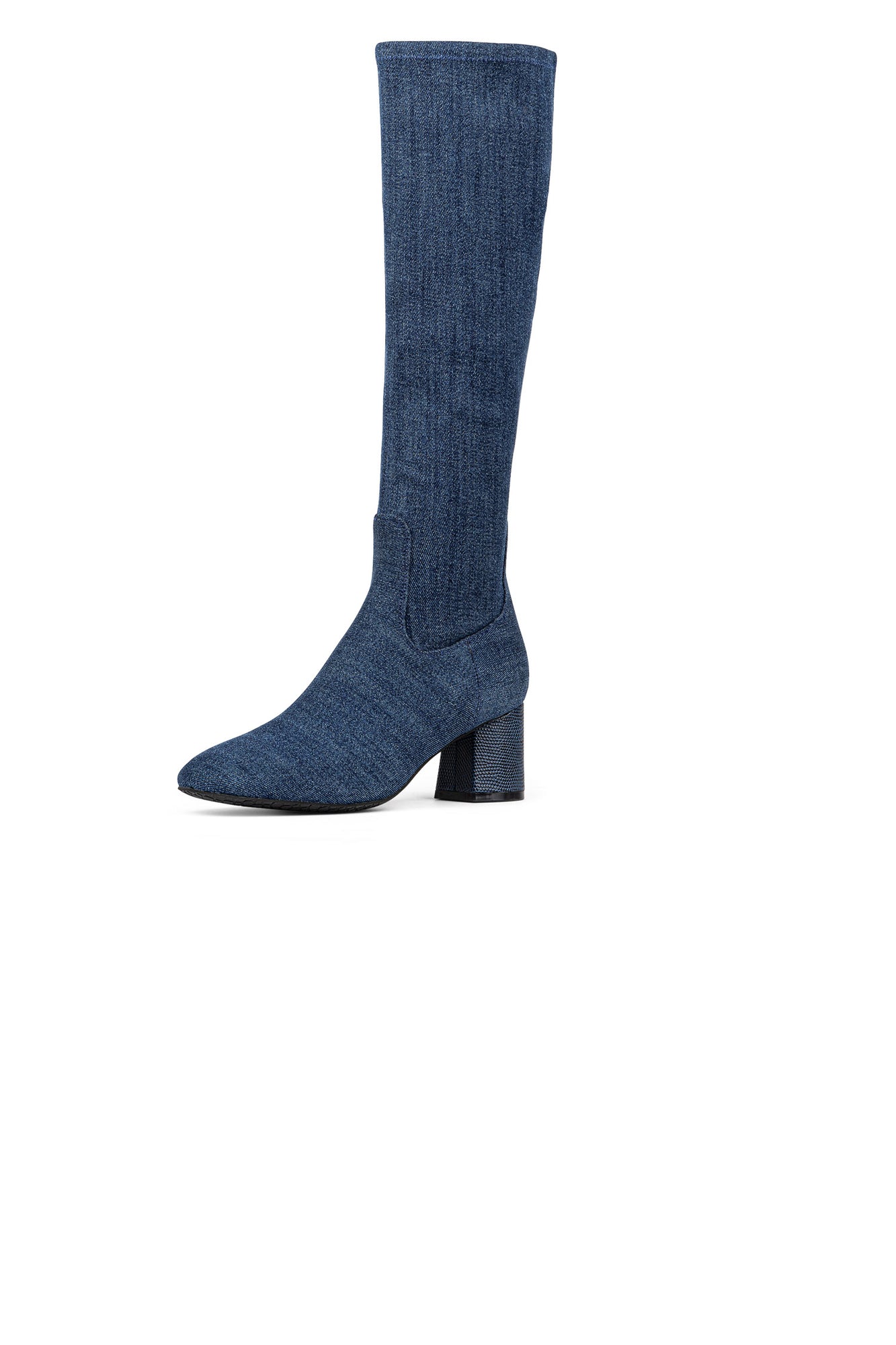 NYDJ Taluha Tall Boots In Stretch Denim - Navy