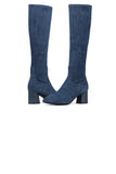 NYDJ Taluha Tall Boots In Stretch Denim - Navy