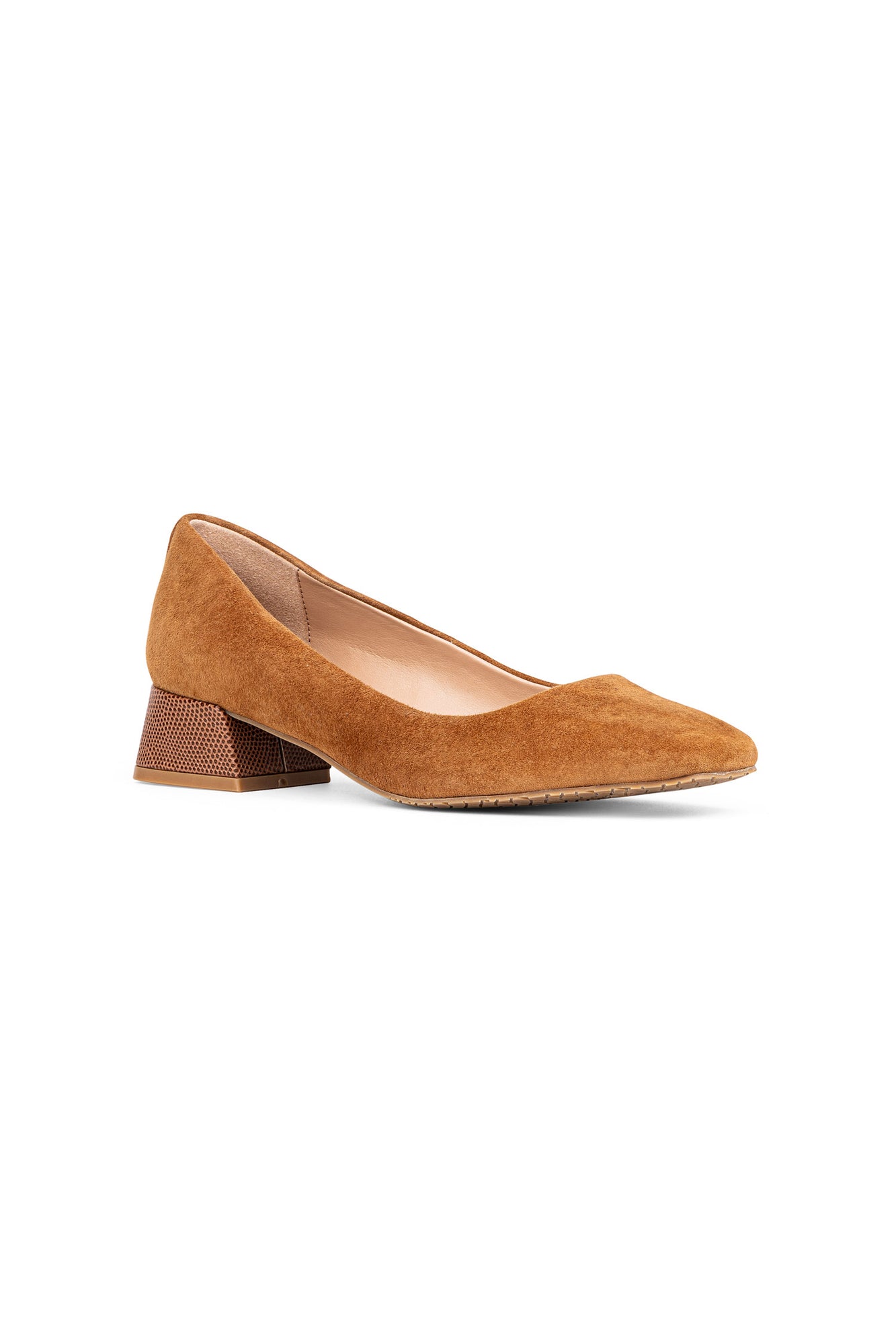 NYDJ Teddie Pumps In Suede - Cognac