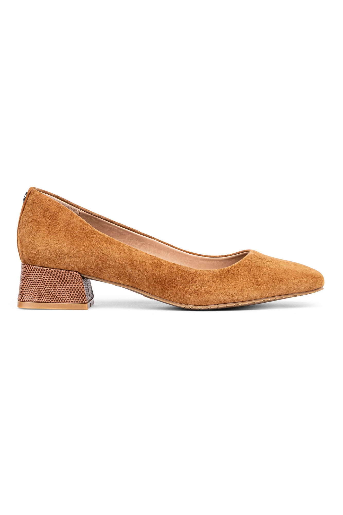 NYDJ Teddie Pumps In Suede - Cognac